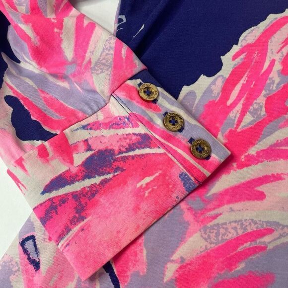 Lilly Pulitzer Merritt Pima Cotton Shift Dress Pink and Blue Size Small - Picture 8 of 12